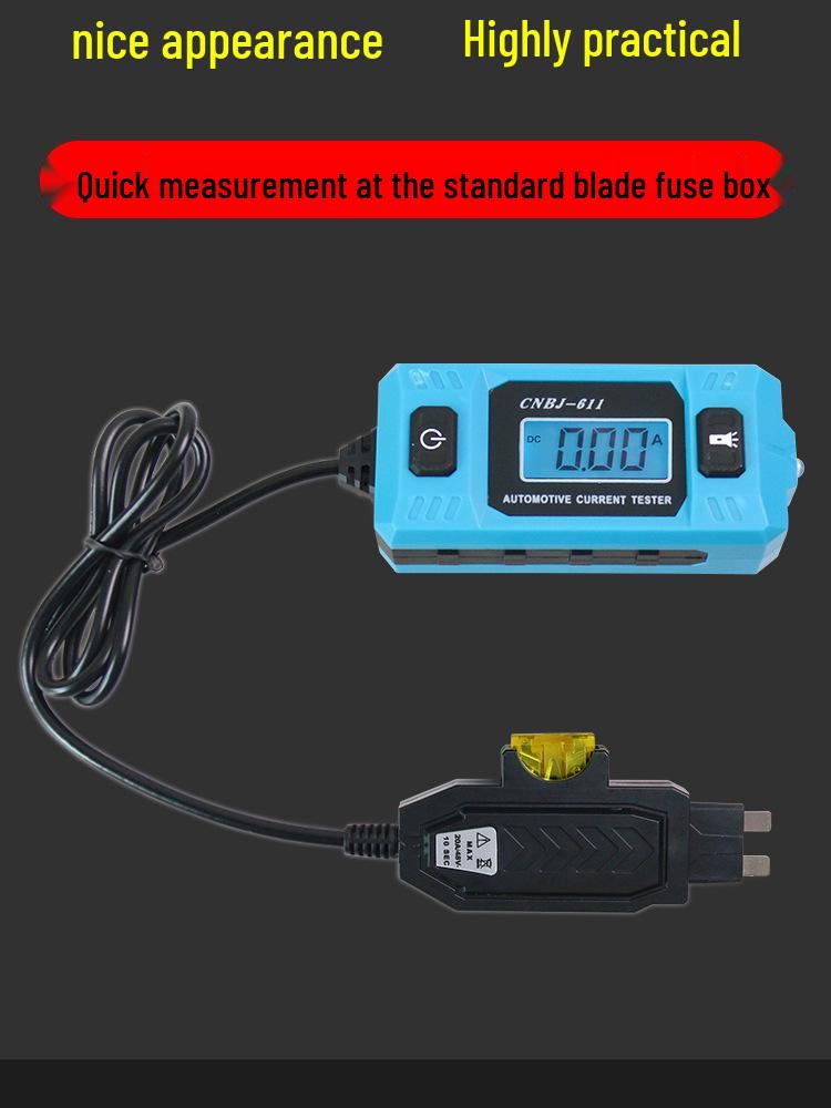 High-Precision Automotive Fuse Ammeter & Battery Leakage Current Detector