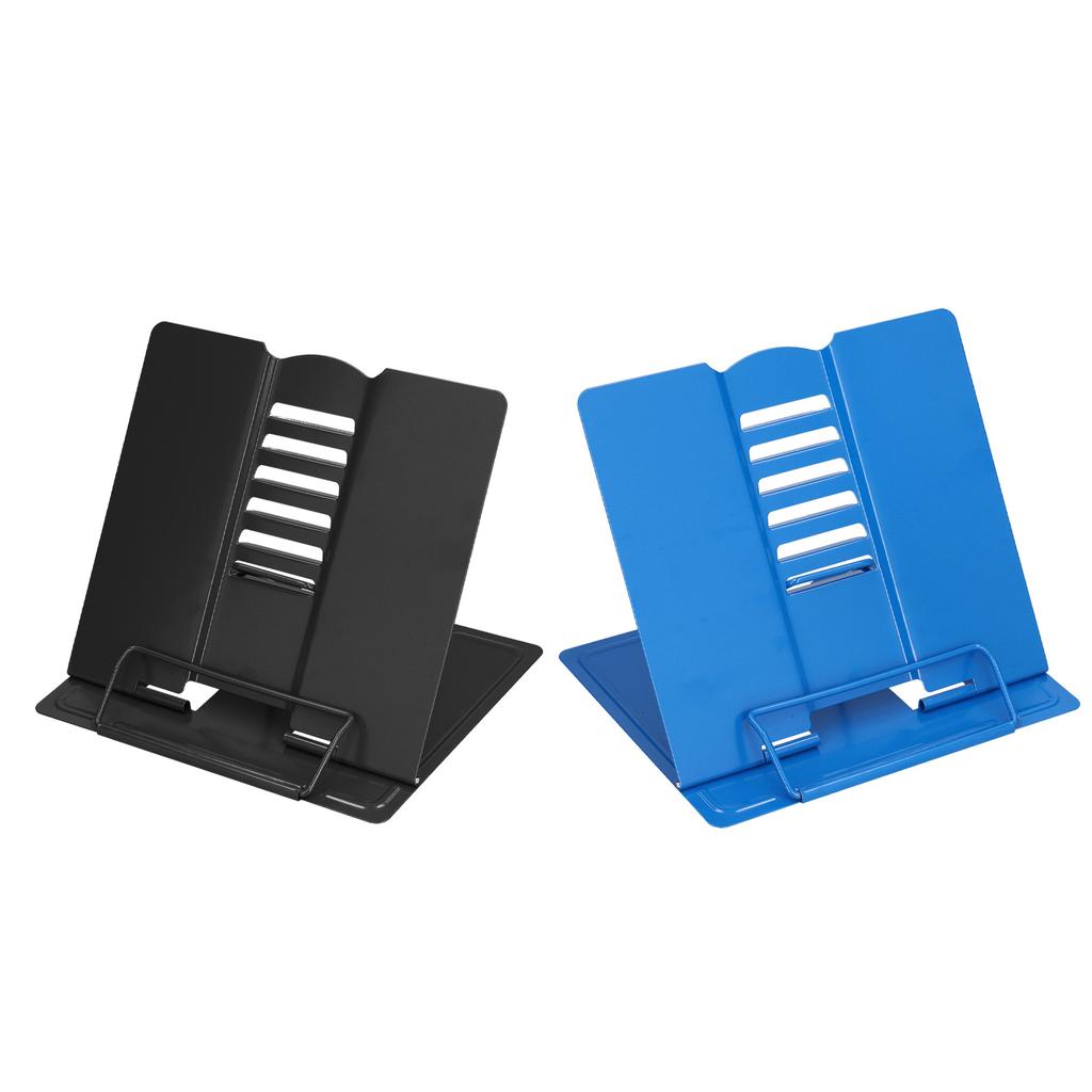 Book Stand 6 Speeds Adjustable Portable Metal Books Holder for Books Documents Reading Tablets Watch