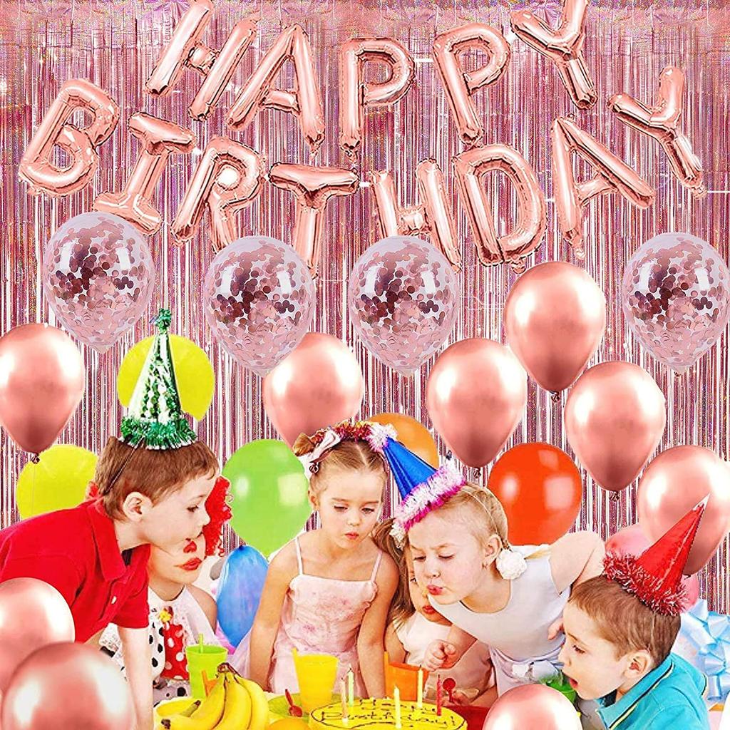 BRAVESHINE 2-Piece Tassel Curtain Set Sparkling Background Bright Gloss Birthday Party Decor 100cm*250cm