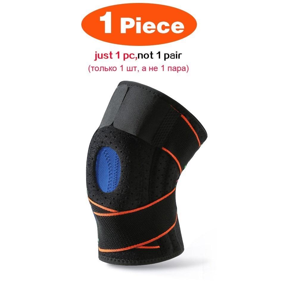 1 PC Kneepad Men Pressurized Sports Elastic Knee Pads Support Gym Fitness Gear Basketball Volleyball Brace Protector