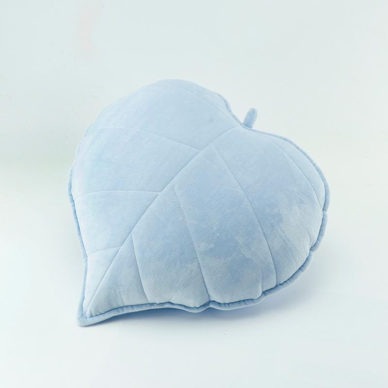 

Nordic Style Solid Color Simulated Leaf Throw Pillow Sofa Plush Cushion Lumbar Pad Bedside Bay Window Pillow Home Textile 45cm
