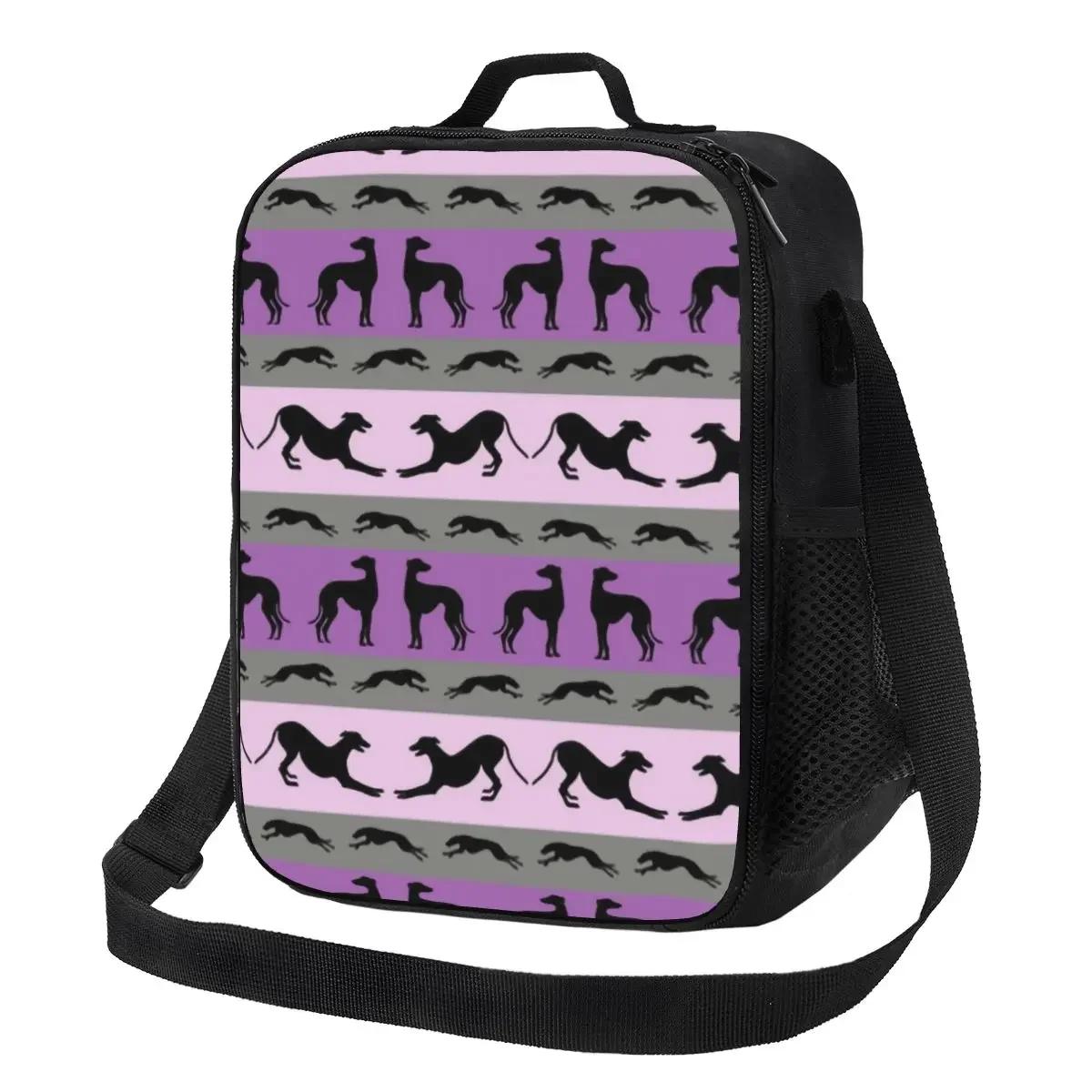 

Сумка для ланча Art Deco Erte Greyhound с термоизоляцией для собак Whippet Sighthound для пикника на открытом воздухе Bento Food Box 26.5x20x11.5CM белый