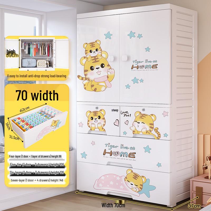 Sturdy 5-Drawer Baby Wardrobe & Toy Organizer