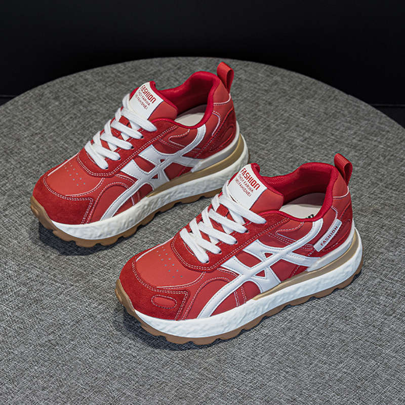 Inner Height Increase Mesh Breathable German Training Shoes Women's New Spring and Autumn Thin Versatile Casual Forrest Gump Sports Shoes