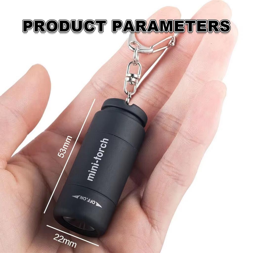 LED Micro Pocket Flashlight Portable USB Rechargeable Keychain Flashlight Waterproof Home Outdoor Hiking Camping Flashlight
