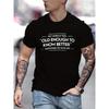 [Graphic Tee, Slogan Pattern] Men's Graphic Tee - Stylish Slogan Pattern Print T-shirt, Summer Clothes, Outfits