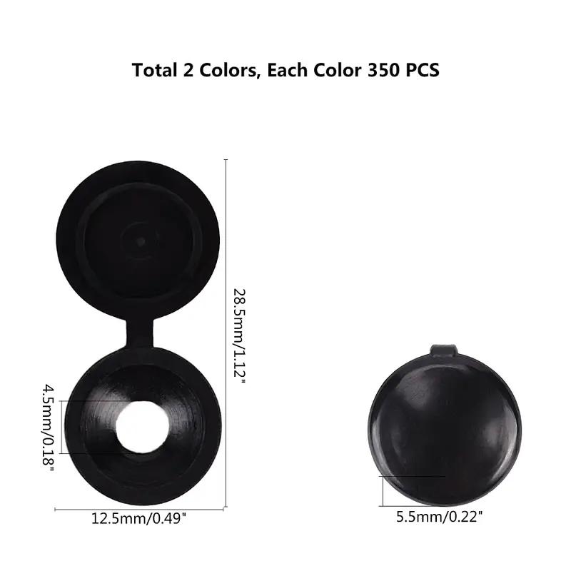500pcs Hinged Plastic Screw Cap Cover Fold Snap Protective Cap Button Nuts Bolts Fixing Caps For Furniture Decorative Hardware