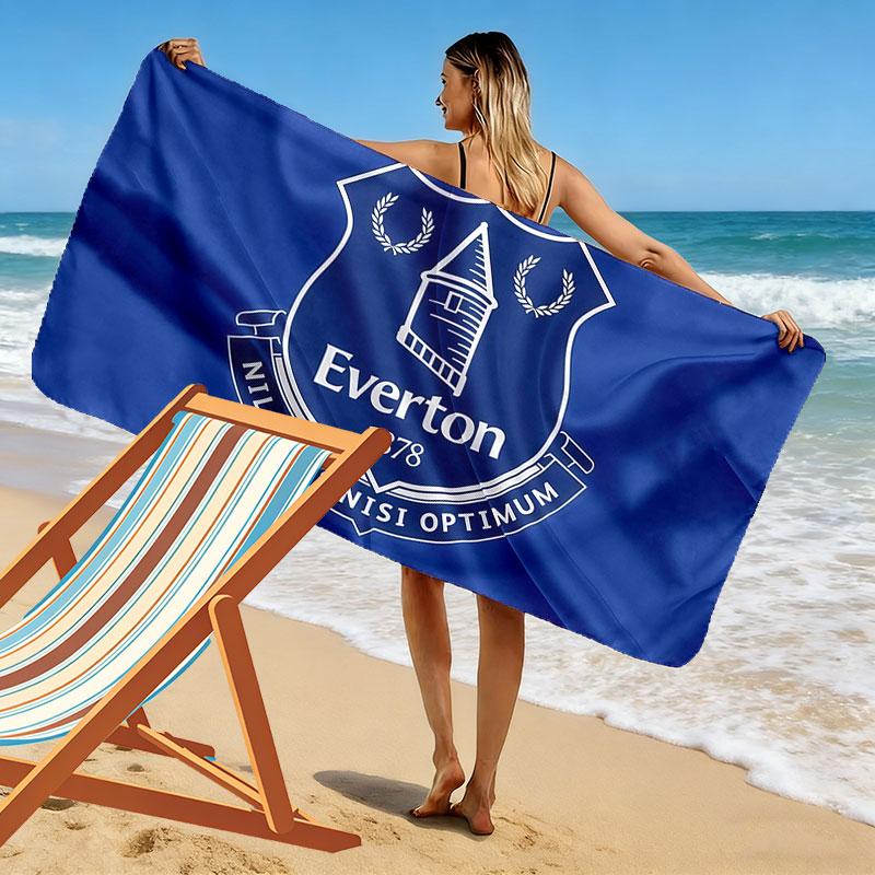 Everton FC Print Beach Towel, Large Soft Quick Dry Towel for Beach Camping Swimming