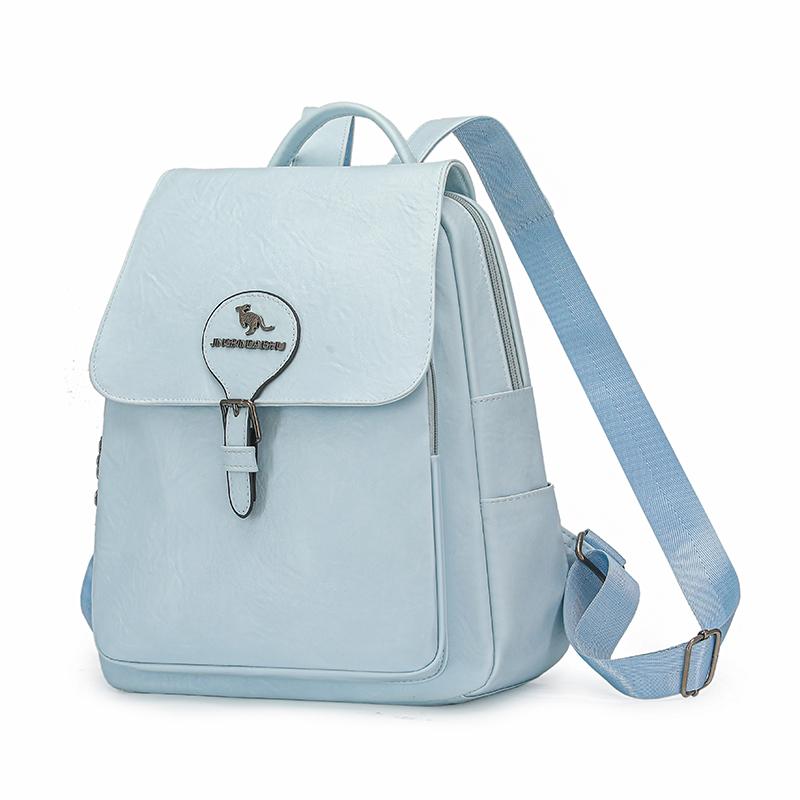 PU Backpack Large Capacity Student Schoolbag Outdoor Travel Backpack