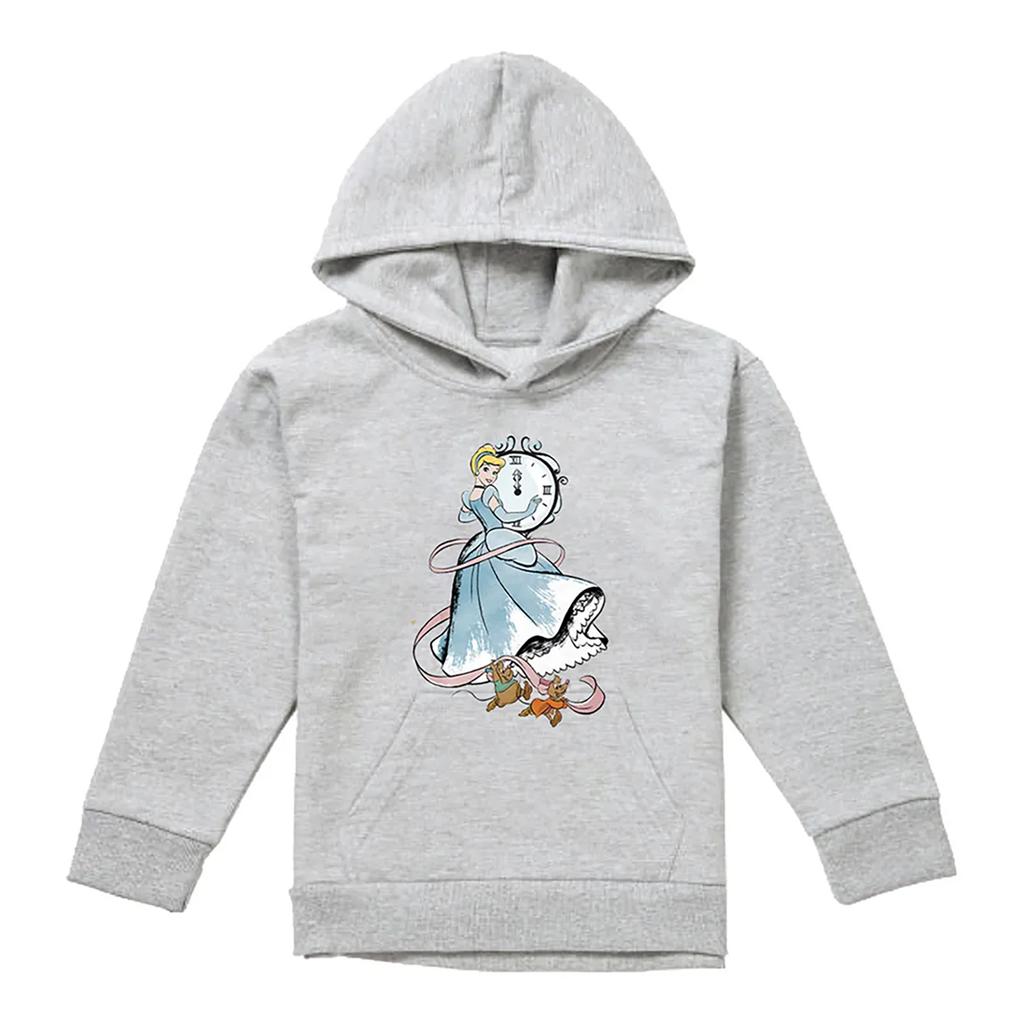 Cinderella Childrens/Kids Clock Strikes Twelve Jaq And Gus Heather Hoodie