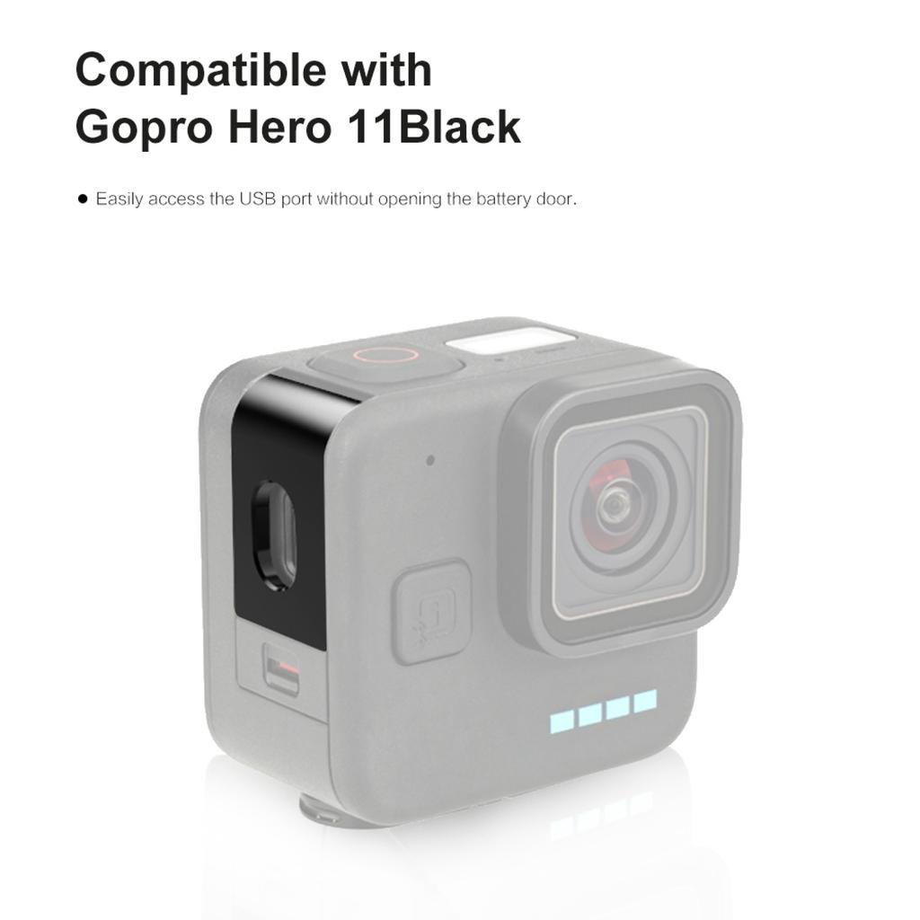 PULUZ Metal Battery Cover Replacement for GoPro Hero 11 Black Mini Removeable Battery Lid Side Door