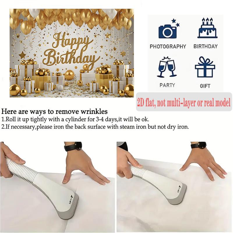 Confetti Birthday Backdrop 1pc - Polyester Party Decor