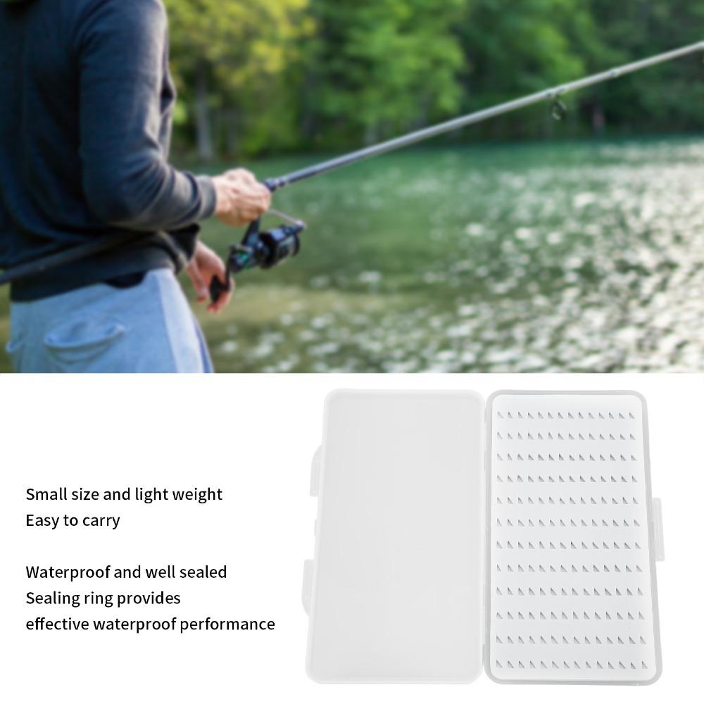 

Transparent Lid Fly Fishing Box Waterproof Design Fly Fishing Lures Box Fishing Gears L
