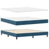 Box Spring Bed with Mattress Dark Blue 180 x 200 cm Velvet