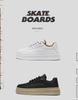 Men's Trendy Breathable White Leather Sneakers: Versatile, Thick-Soled Casual Shoes