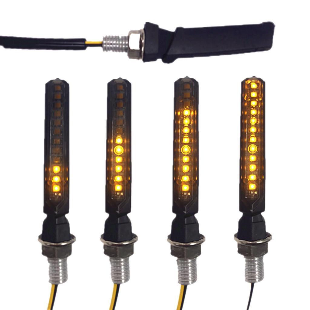 

2шт 12LED течет мотоцикл светодиодные лампы указателя поворота последовательный индикатор