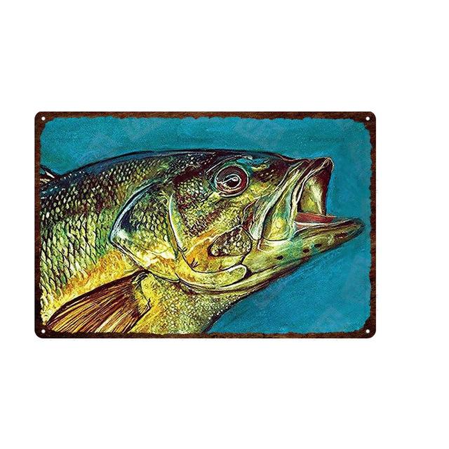 To Fishing Tin Sign Man Cave Metal Sign Vintage Painting Pin Up Wall Decor Countryside Garden Farm Decoration Plate Plaque