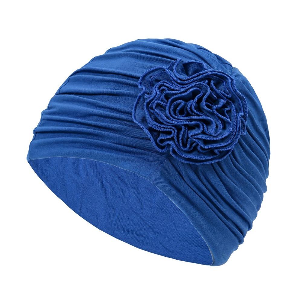 Double Layer Headscarf Hat 3D Flowers Headband Hat Simple Chemo Headwear Hat For Women