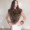 Herbst neue Damenbekleidung Amerikanische Spice Girl Leopardenmuster flauschiges ärmelloses Oberteil Retro-Design Weste Weste Damen