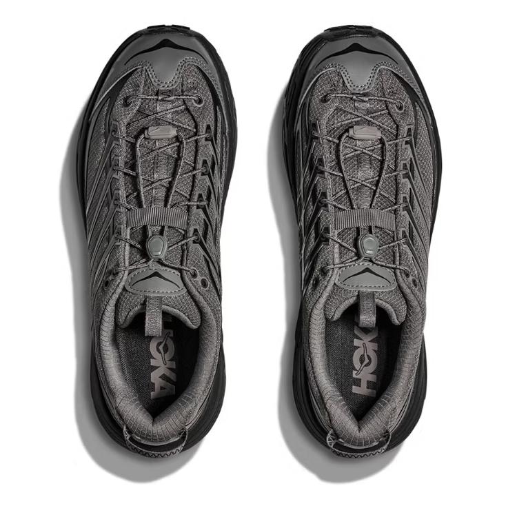 HOKA ONE ONE Mafate Three 2 Trail Running Shoes Unisex Gray Black 1141572-GCRB