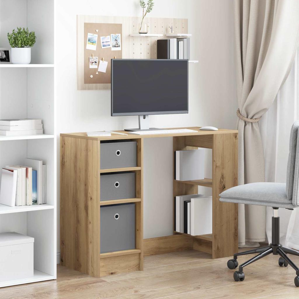 Artisan Oak Desk 100 X 40 X 75 Cm Engineered Wood