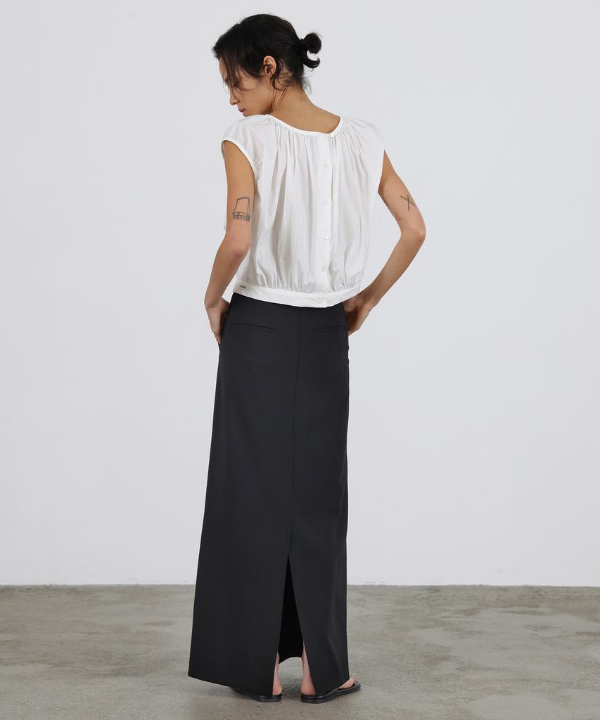 Leuba Straight Maxi Skirt - Black