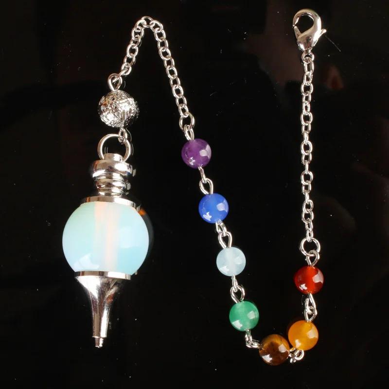 European & American Style Crystal Agate White Cone Pendant