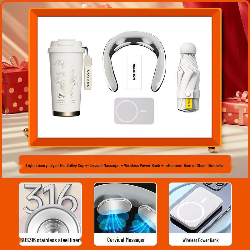 High-End Souvenir Gift Set: Custom Logo Coffee Mug & Power Bank