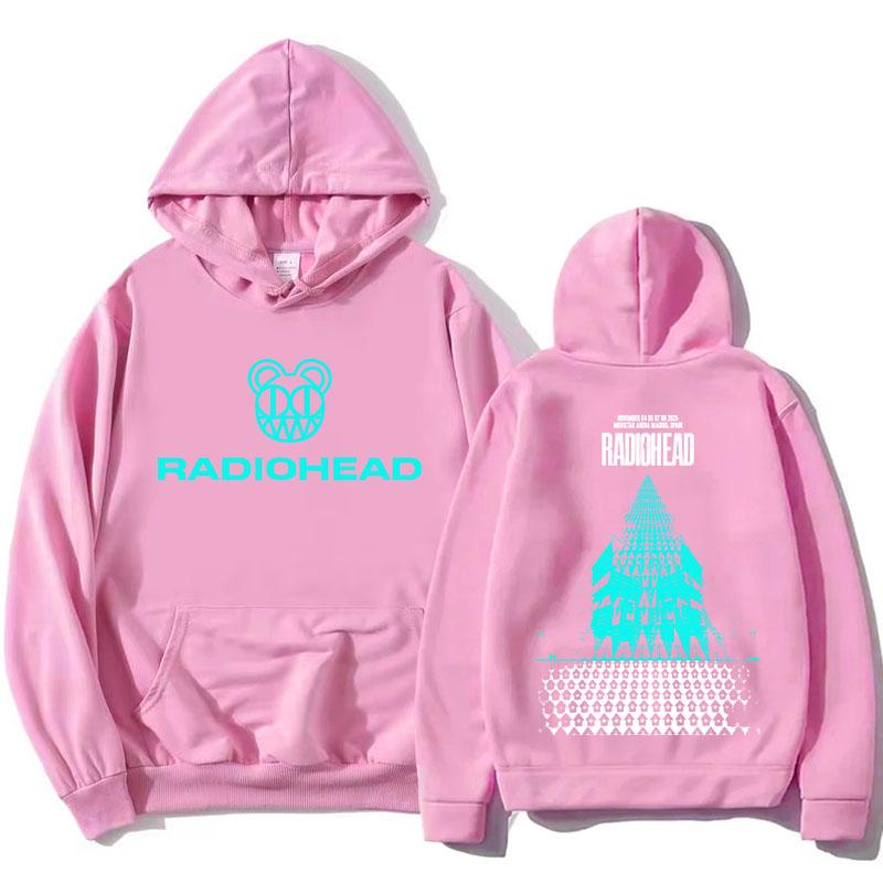 Rock Band Radiohead Trasa 2025 Listopad Bluzy Polarowe Zimowe Długi Rękaw Bluzy z Kapturem Casualowa Moda Męskie/Damskie Pulowery