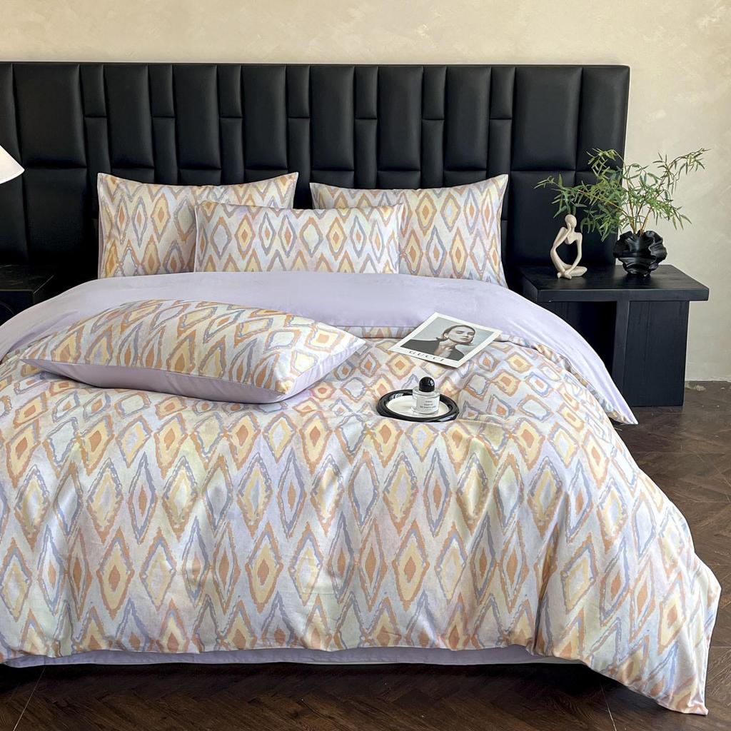 2026 A-Class All Cotton Long-Staple Digital Print Four-Piece Set, No Shedding, Pure Cotton Student Three-Piece Set