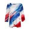 Damenmode Lässig Rundhals Bedrucktes 3/4 T-Shirt Top