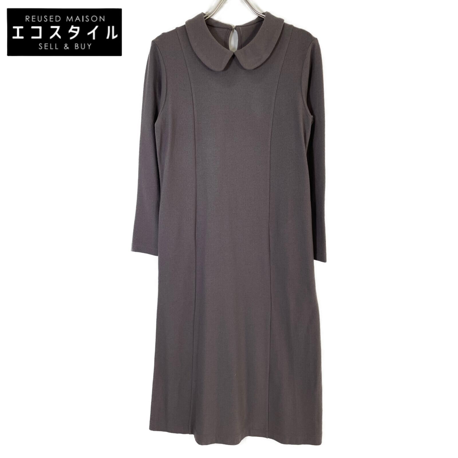 

tricotCOMMEdesGARCONS 1996 Purple Round Collar Wool One Piece dress Not written PurpleUsed