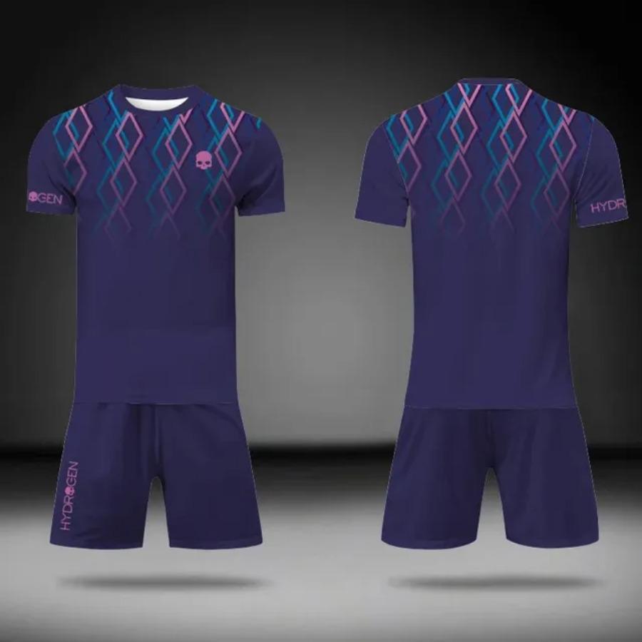Fashion Unisex 3d Print Jersey Set Outdoor Tennis T-Shirt+Pocket Shorts 2 Piece Outfits Lightweight Quick Dry Men's Tracksuit Sportswear