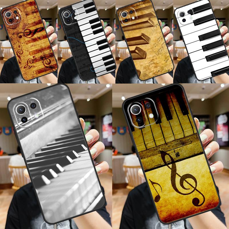 Piano keys Vintage Music Notes Case For Xiaomi 14 Ultra 11T 12T 13T Pro 12 13 Lite POCO F6 Pro M6 X3 X5 X6 M5s F3 F5 Cover