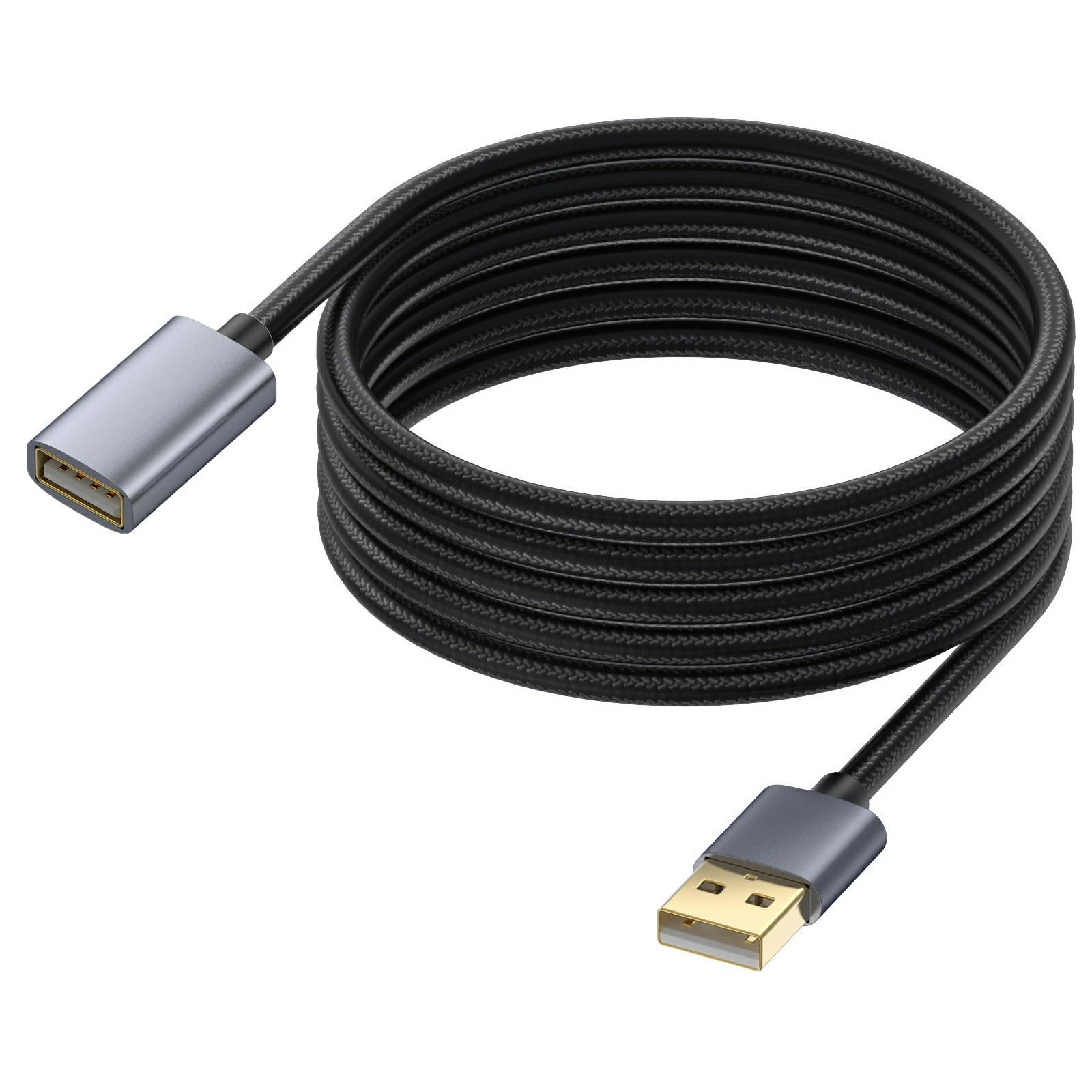 

USB Extension Cable 1.8m USB 2.0 Type A Male to Female Extender Cord for Printer,Keyboard,Mouse,Flash Drive A