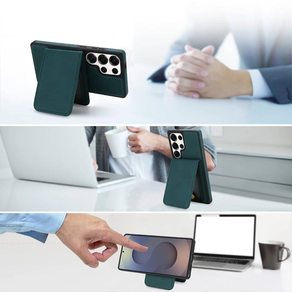 WEFOR Magnetic 2 In 1 Detachable for Samsung Galaxy S25 S24 S23 S22 Ultra Wallet Case with Card Holder, RFID Blocking Kickstand