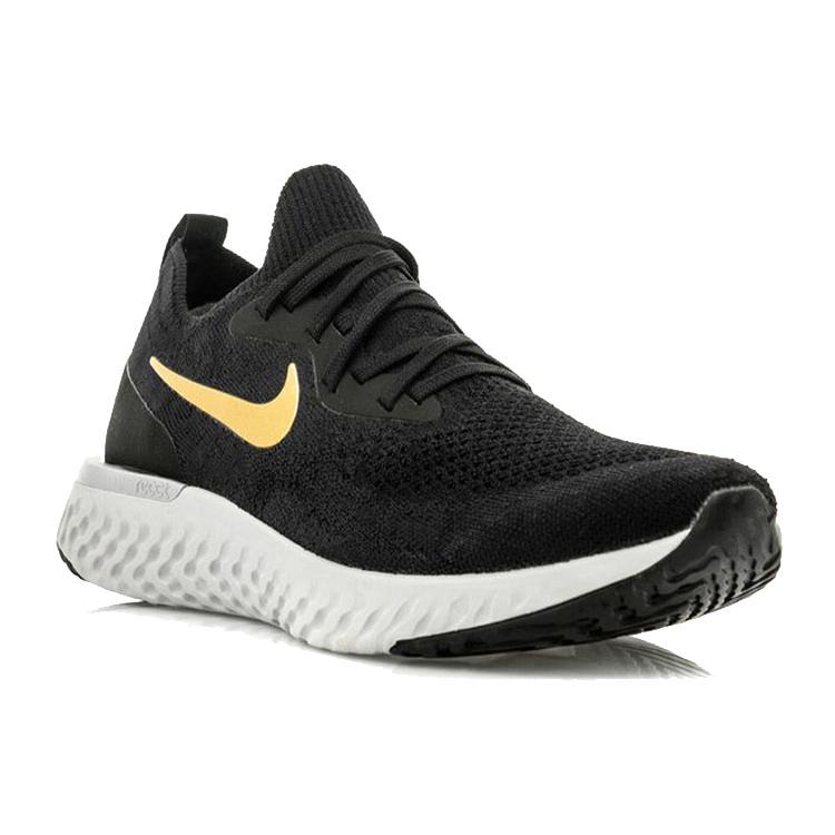 New Nike Epic React Flyknit Black Gold Women's AQ0070-013