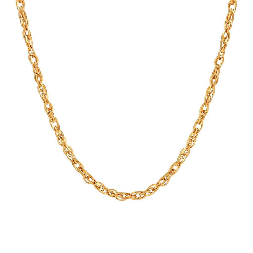 Koreanische minimalistische M-Schnalle Drehketten: Damenmode Vergoldete Titan Schlüsselbeinkette