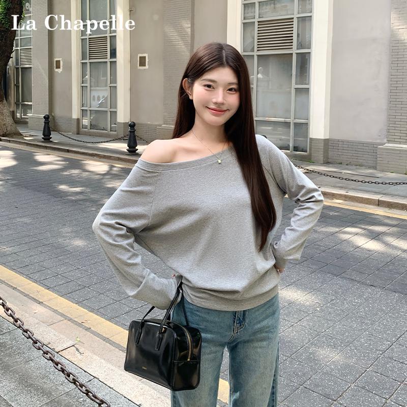 Women s Off-Shoulder Long Sleeve T-Shirt M