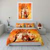 Autumn Cat Art Decor Soft Comfortable Duvet Cover Bedding Set Included 1*Duvet Cover & 2*Pillowcases, Gift