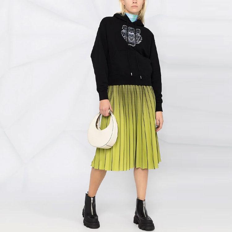 Kenzo Classic Tiger Head Sweatshirts Women's Black Hooded Moderate Heavyweight FB52SW7824XG-99