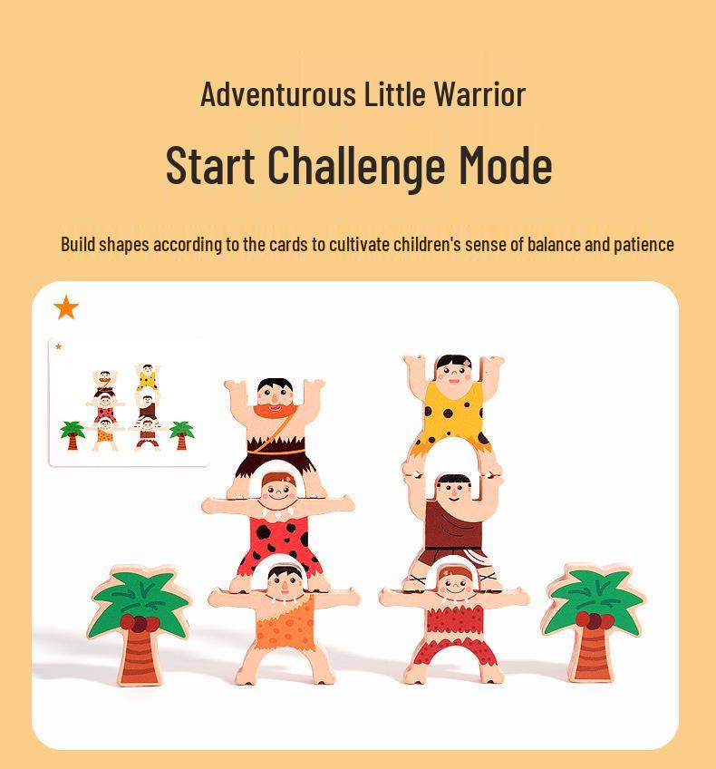 Strongman Wooden Animal Balance Blocks - Children's Educational Stacking Toy
