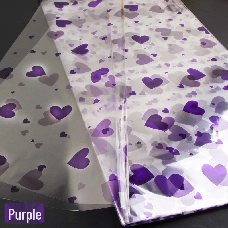 High-End Christmas Eve Floral Wrapping Paper Set with Cellophane and Butterfly Pull Flowers