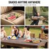 Charcuterie Board With Lid Portable Bamboo Cheese Board Snackle Fruits Divided Serving Tray for Party Picnic Locking Handles