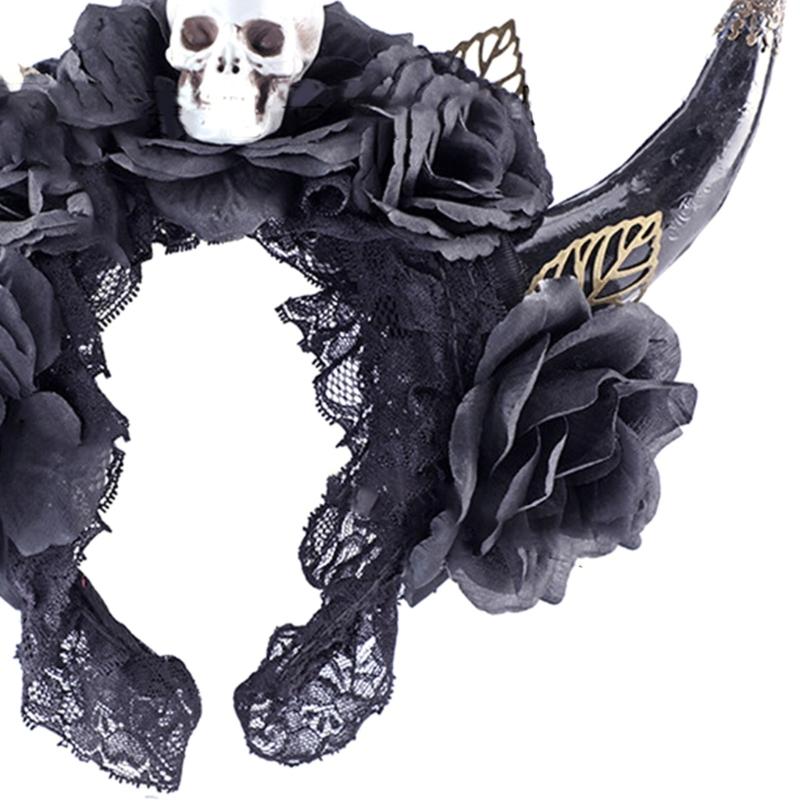 Retro Sheep Horns Hair Hoops Evil Accessories Halloween Cosplay Costume Party