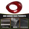 Red Real Carbon Fiber Differential Button Trim For Nissan 370Z/400Z Z34 2009-20