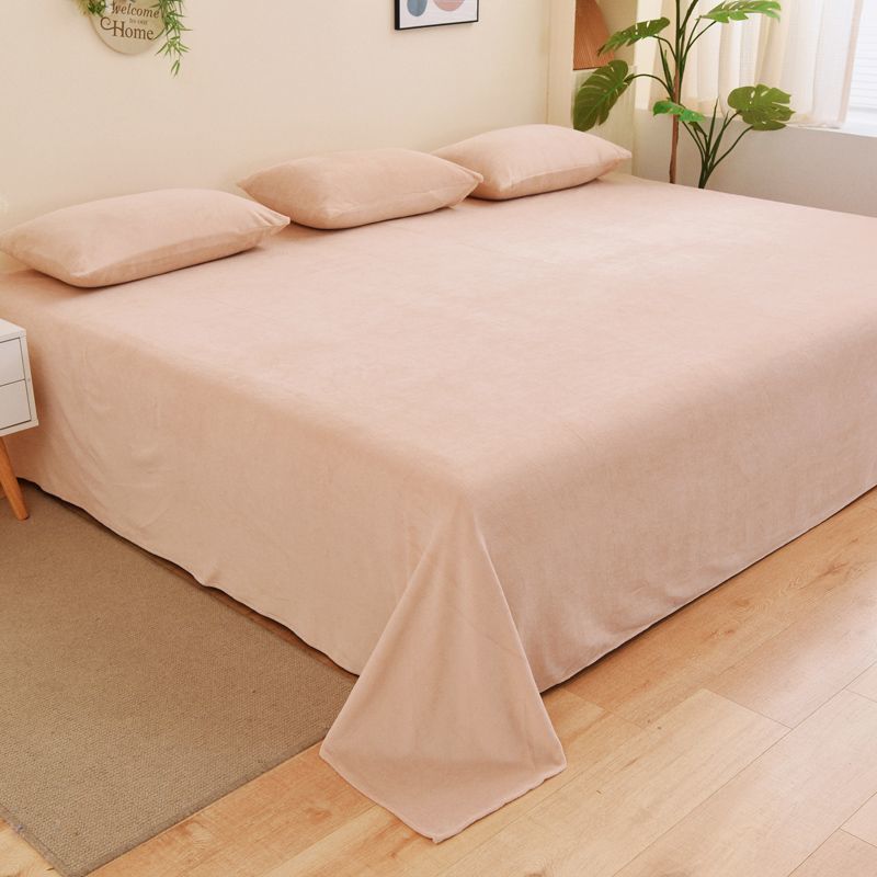 Зимняя теплая толстая плюшевая бархатная плоская простыня — фото 13