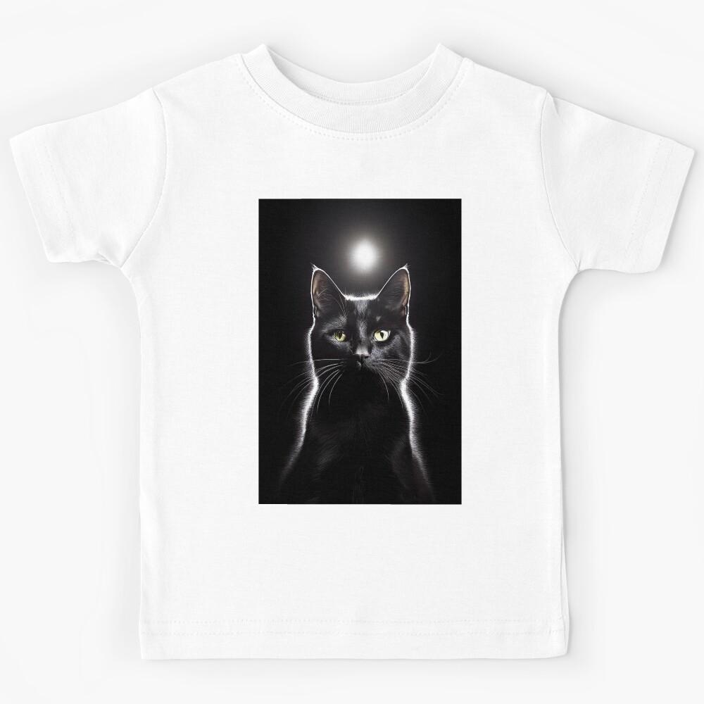 Beautiful black cat silhouette Kids T-Shirt 150