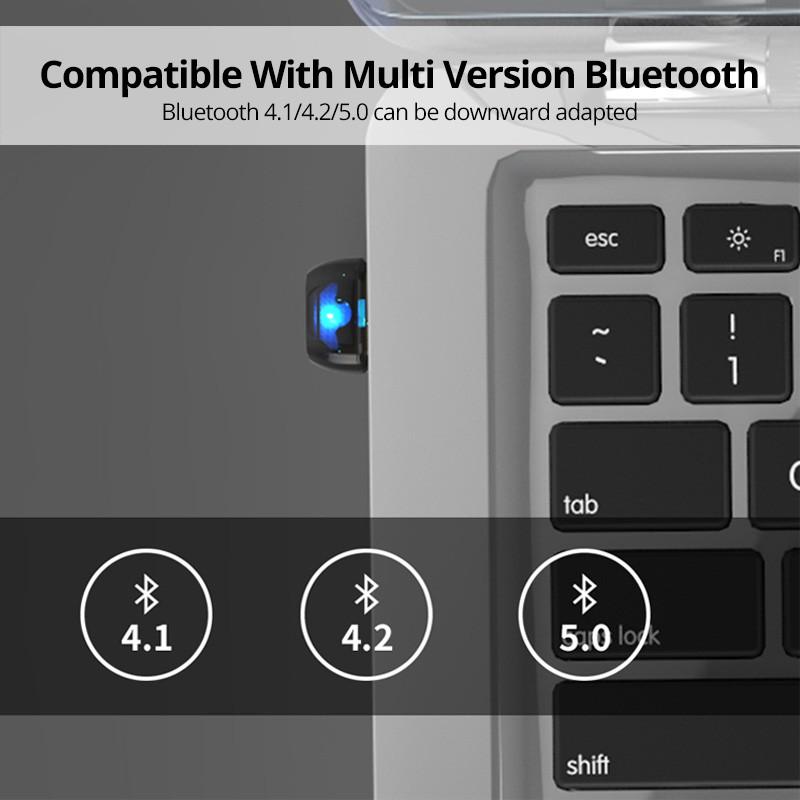 FONKEN 5.0 Bluetooth Adapter Wireless USB Adapters for Pc Laptop Receptor Earphone Audio Printer Data 4.0 Dongle Receiver