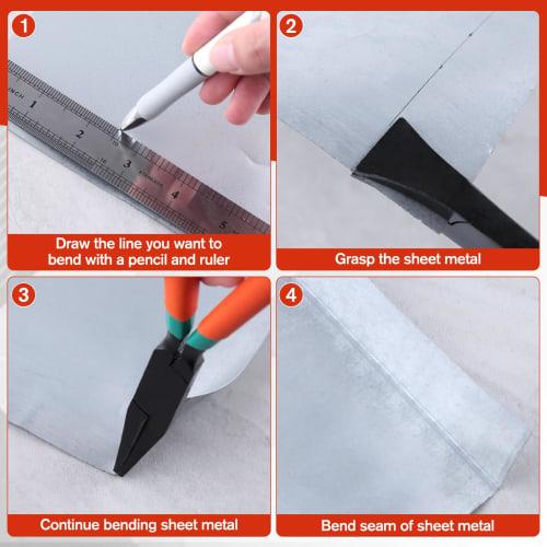 SPEEDWOX 2-Piece Set of Grip Pliers for Sheet Metal Benders, Hand Seamer Pliers, and Bending Tools for Sheet Metal Bending, Sheet Metal Bending, and B